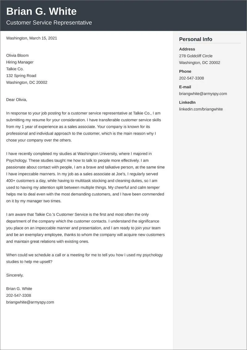 36388 customer service cover letter 6