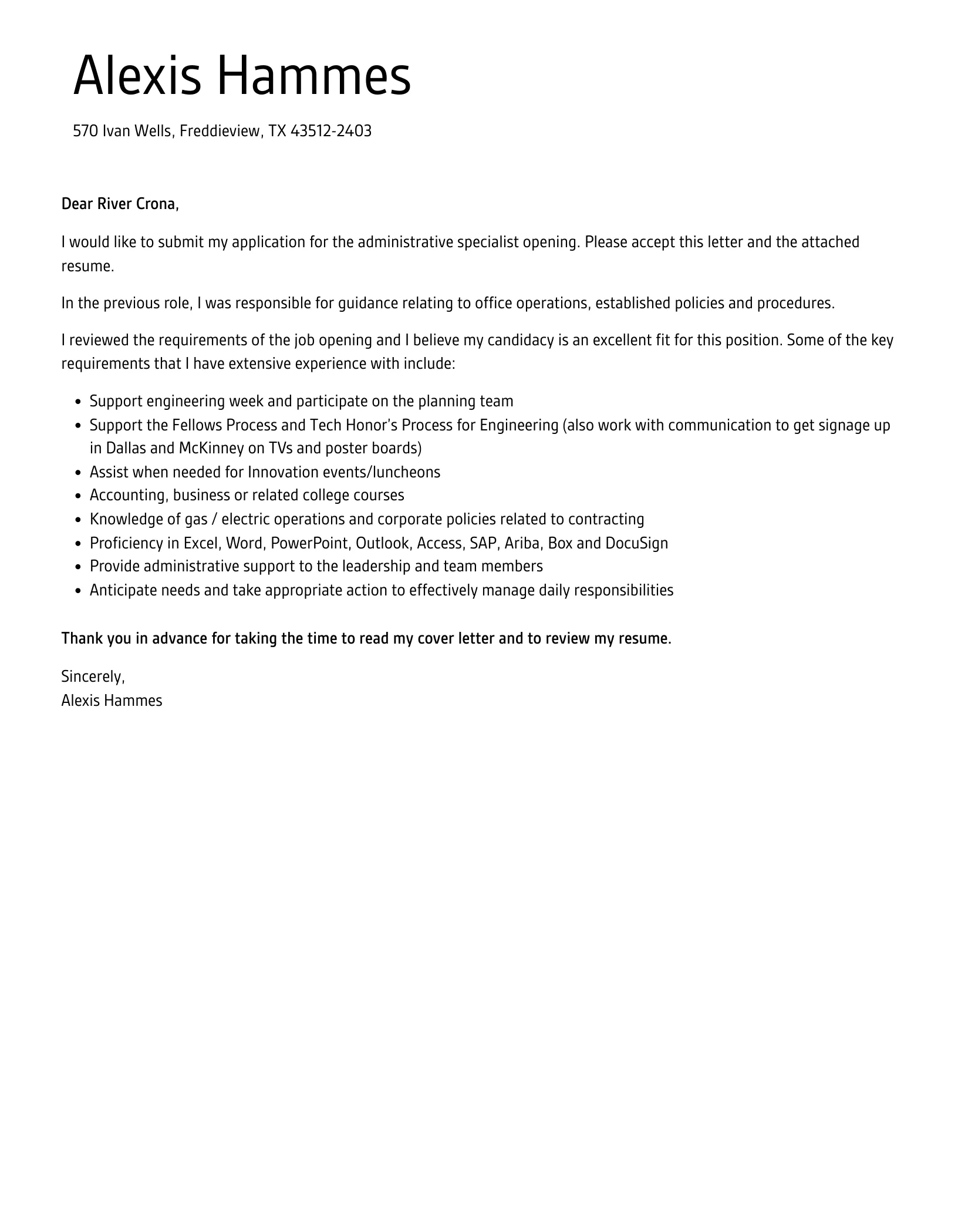 36390 cover letter formatting