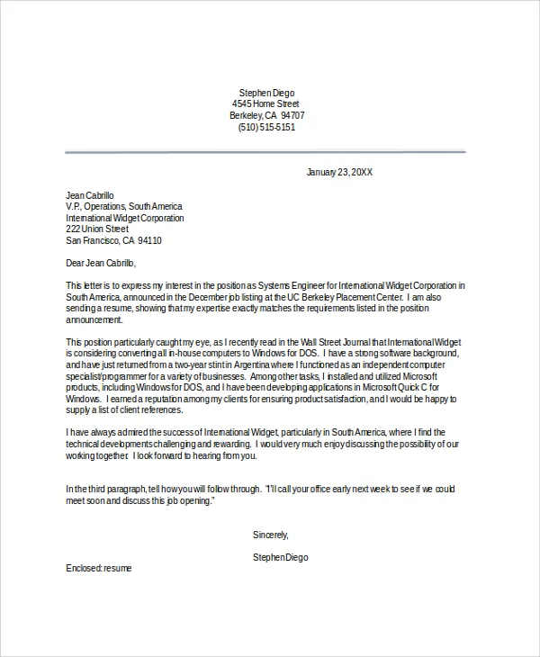 36391 cover letter resume format header