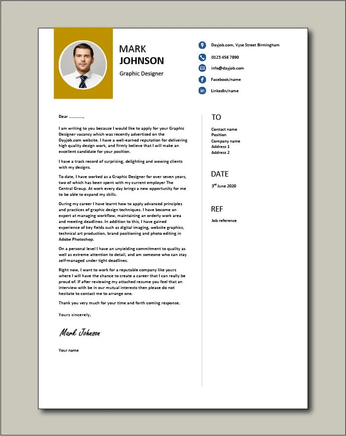 36395 designer cover letter success