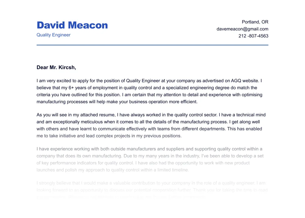 36401 proofreading cover letter