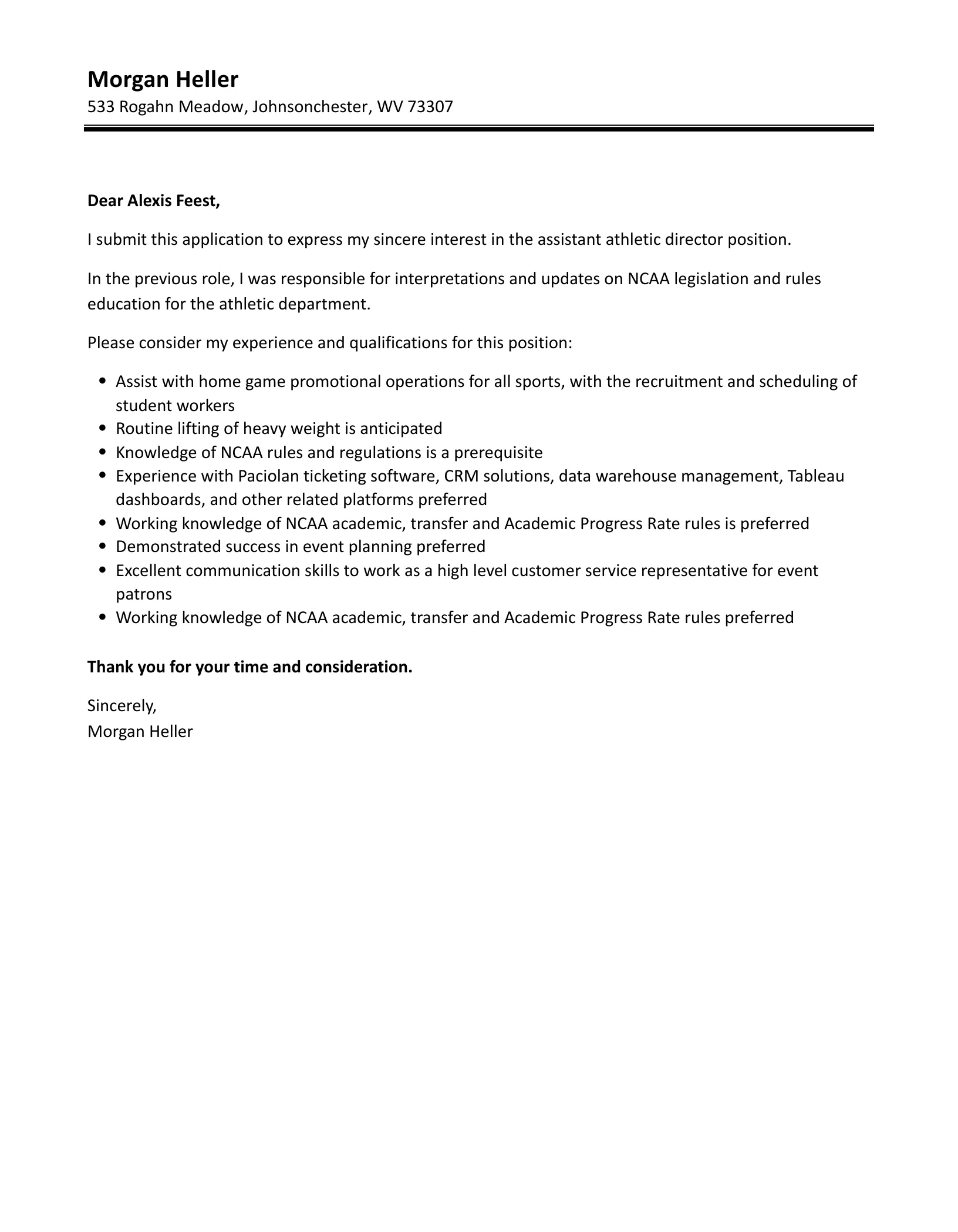 36403 cover letter formatting
