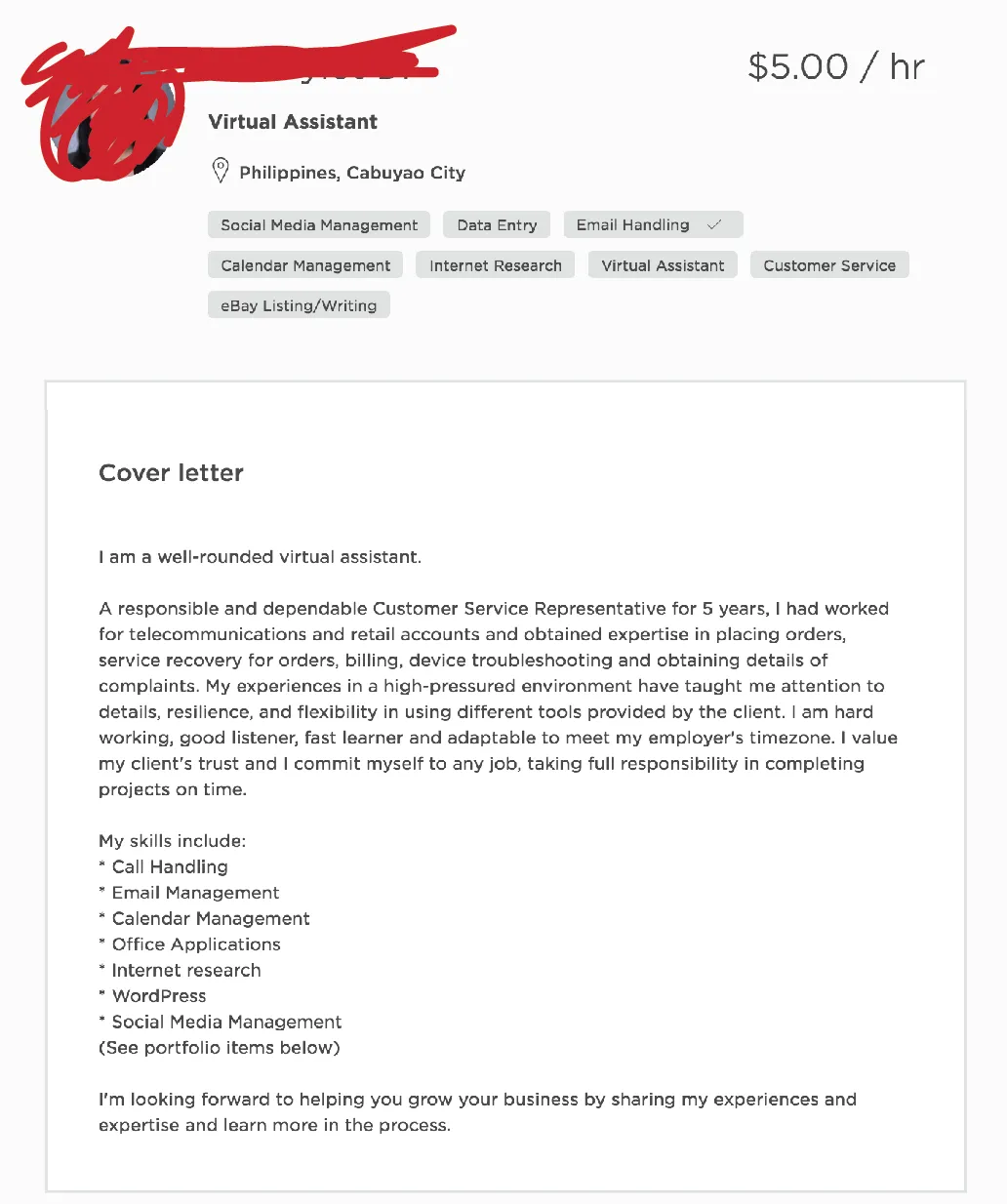 36405 cover letter data entry examples