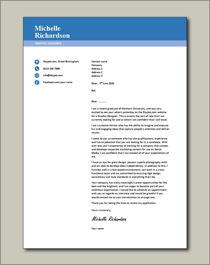 36409 graphic design job application