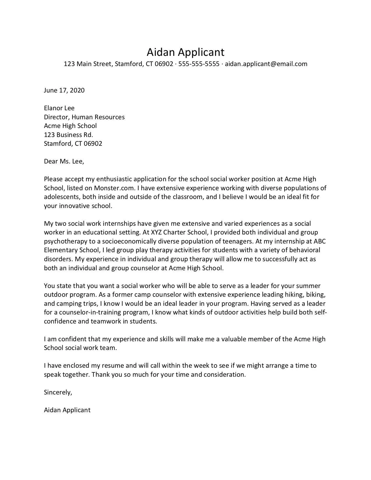 36422 cover letter purpose