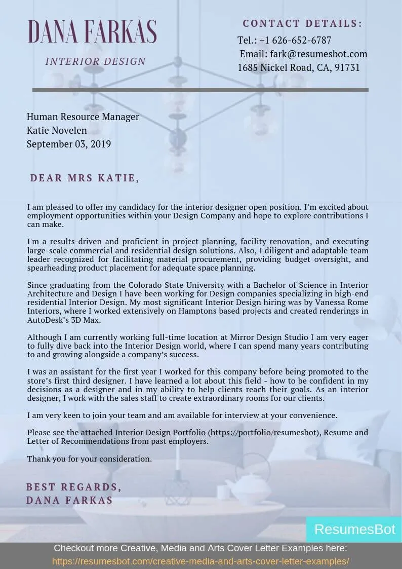 36430 interior design cover letter 5