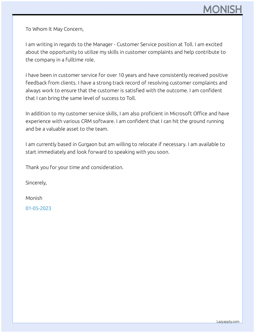 36436 cover letter manager 1