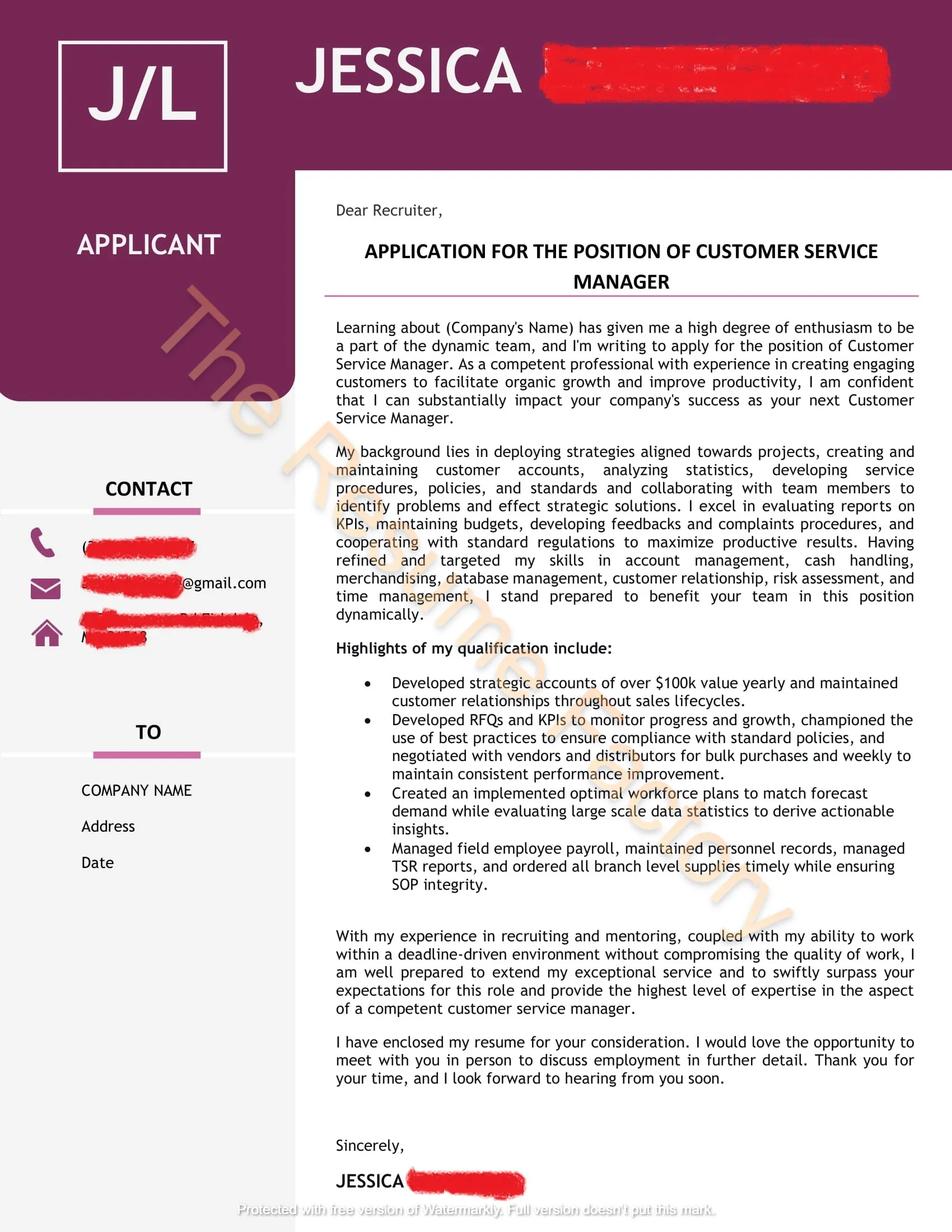 36436 cover letter manager 7