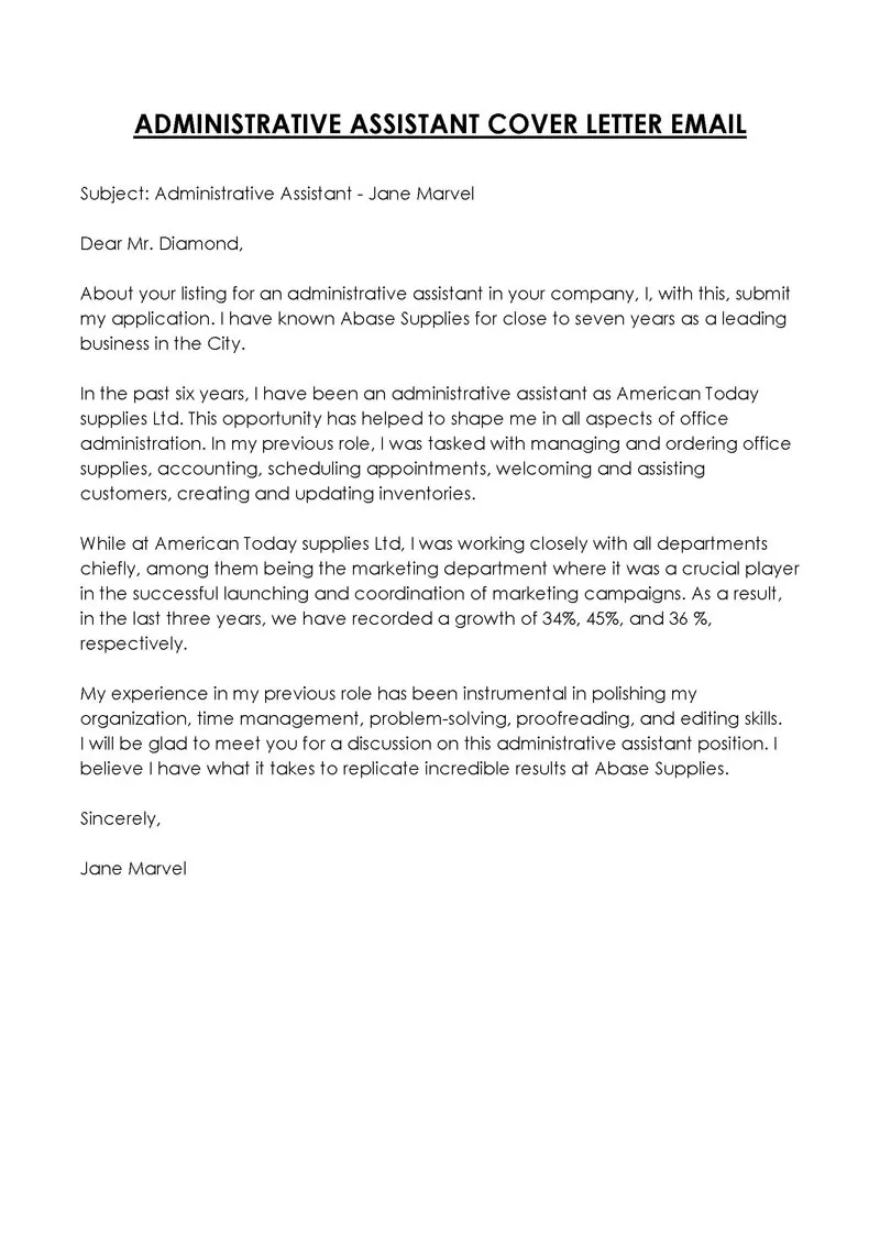 36445 cover letter formatting