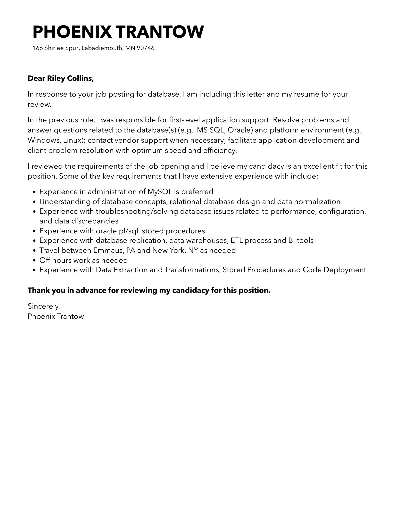 36467 database cover letter example 2