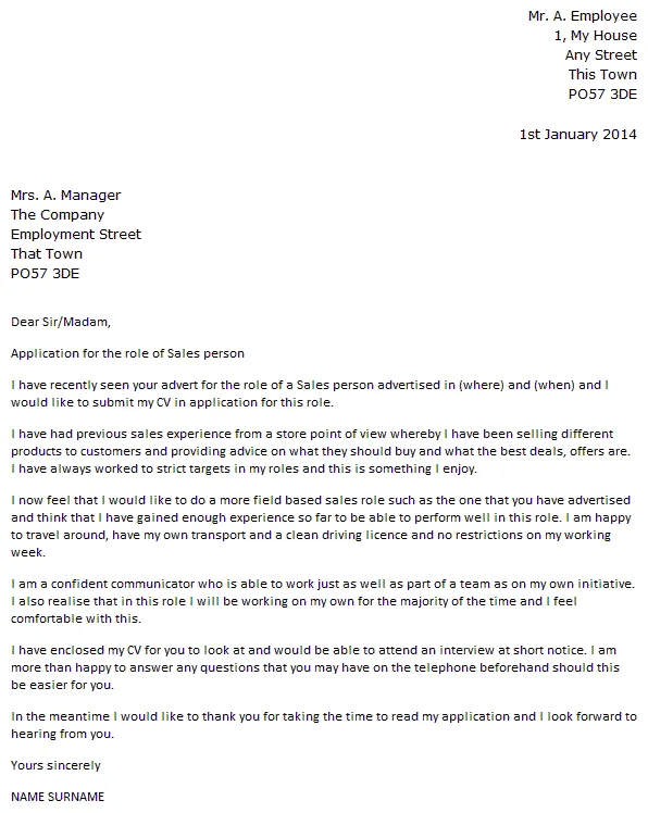 36472 sales cover letter header