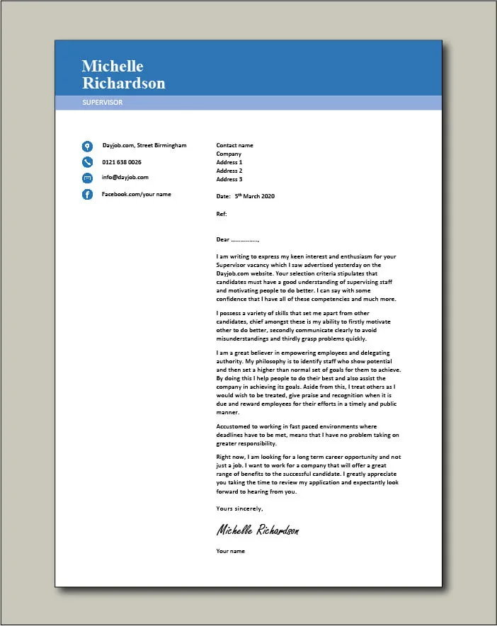 36486 leadership cover letter structure