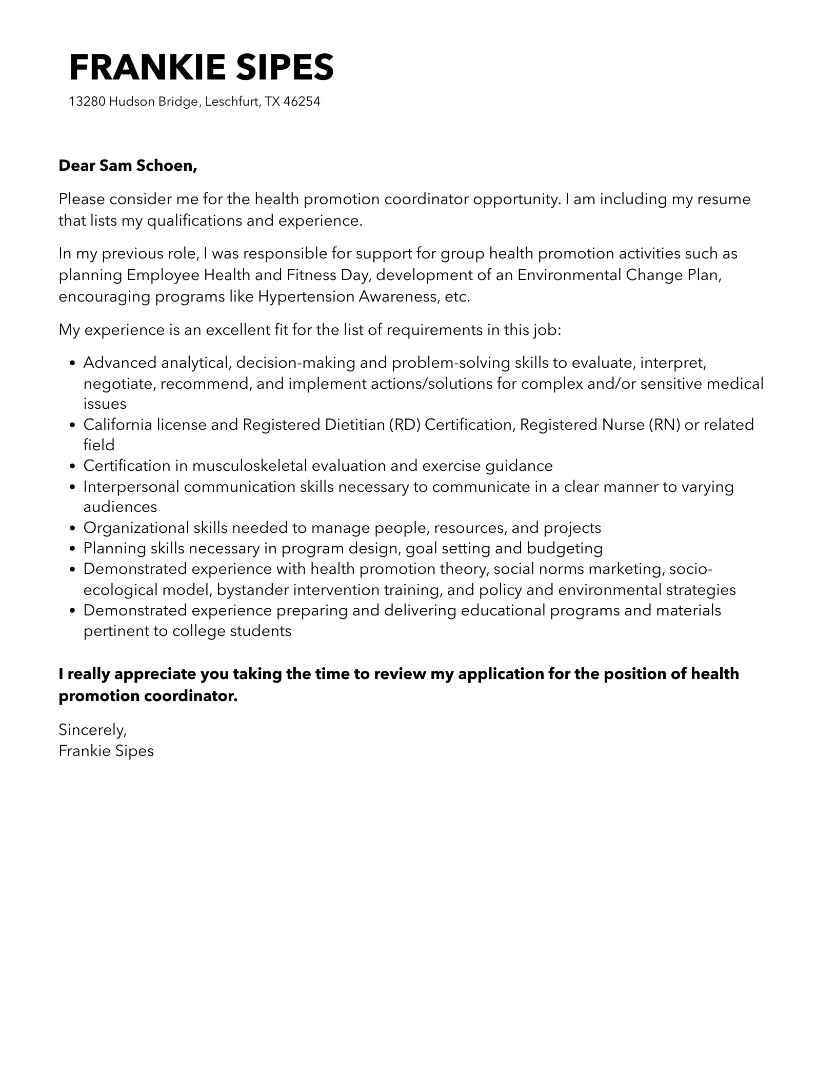 36487 formatting cover letter