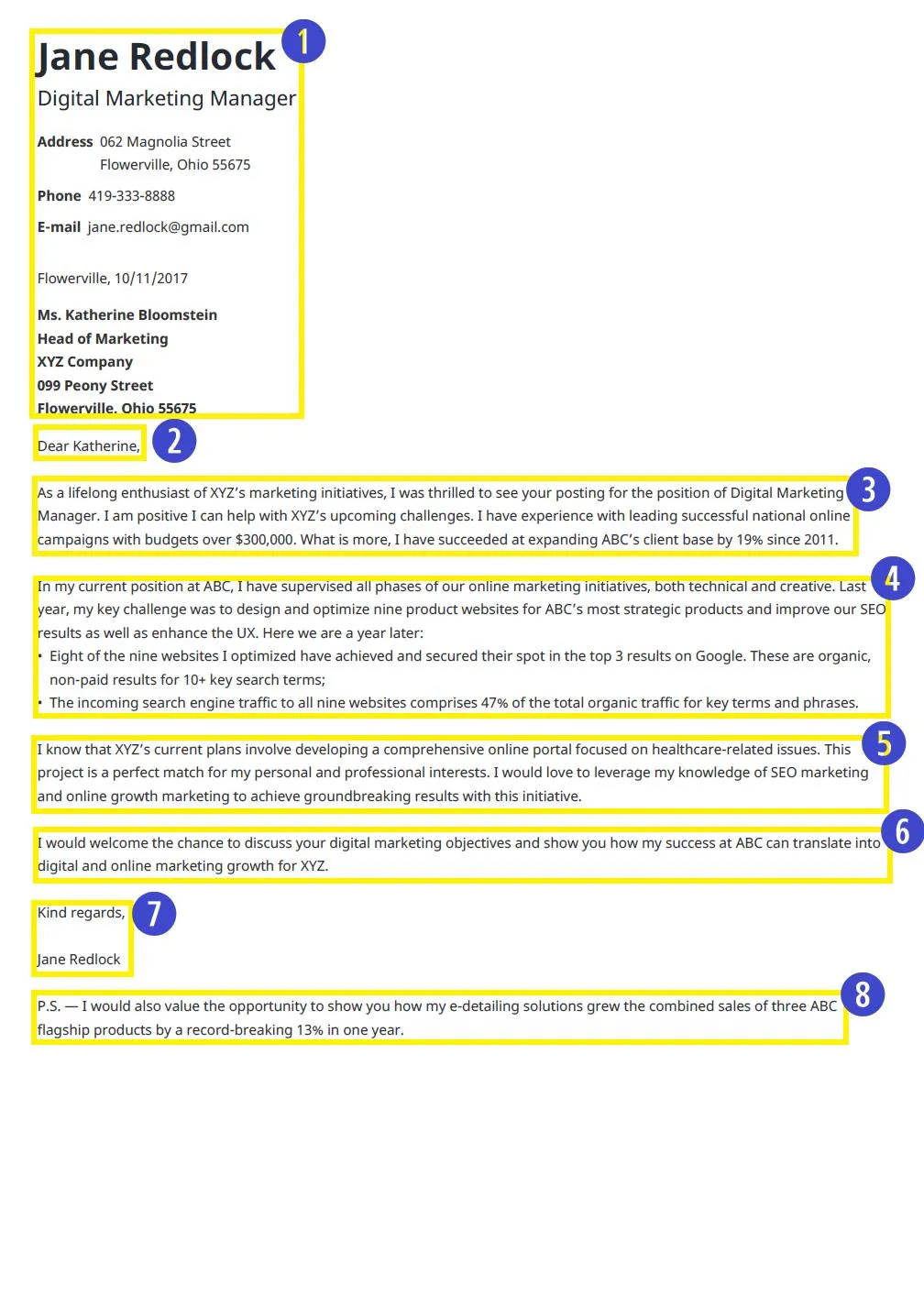 36497 cover letter components