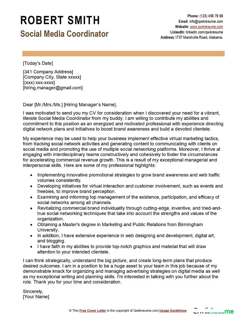 36499 cover letter formatting
