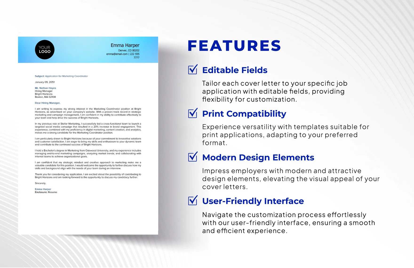 36503 formatting cover letter