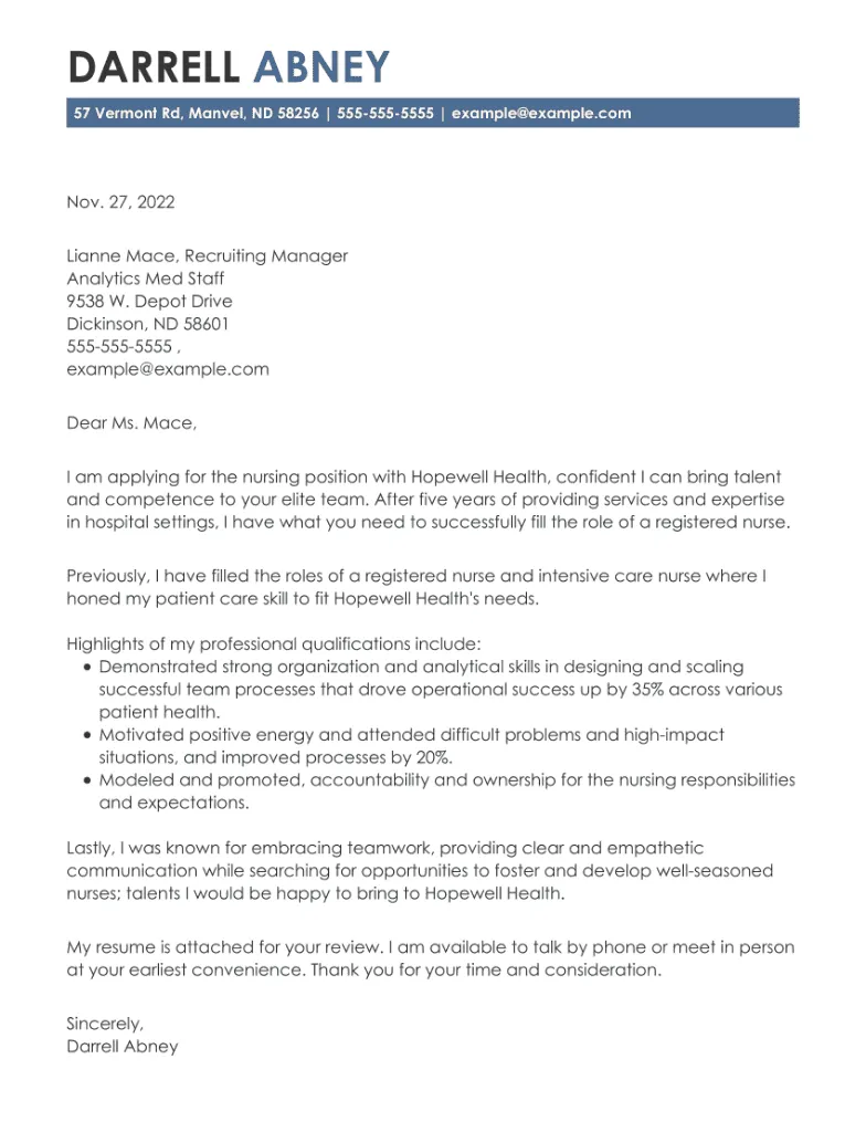 36507 nursing cover letter tips