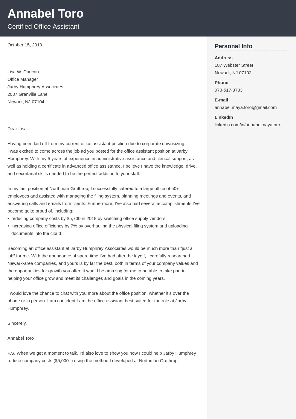 36509 cover letter skills