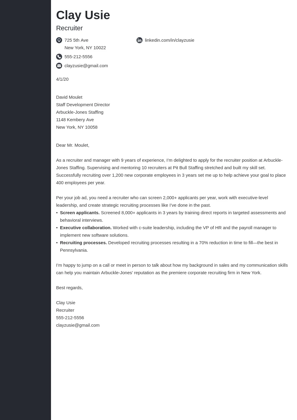 36517 formatting cover letter