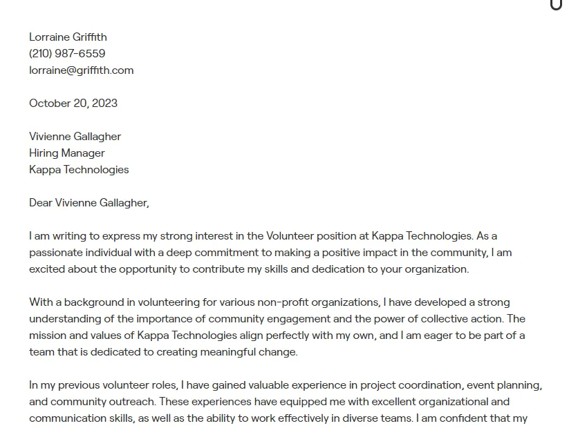 36531 cover letter formatting