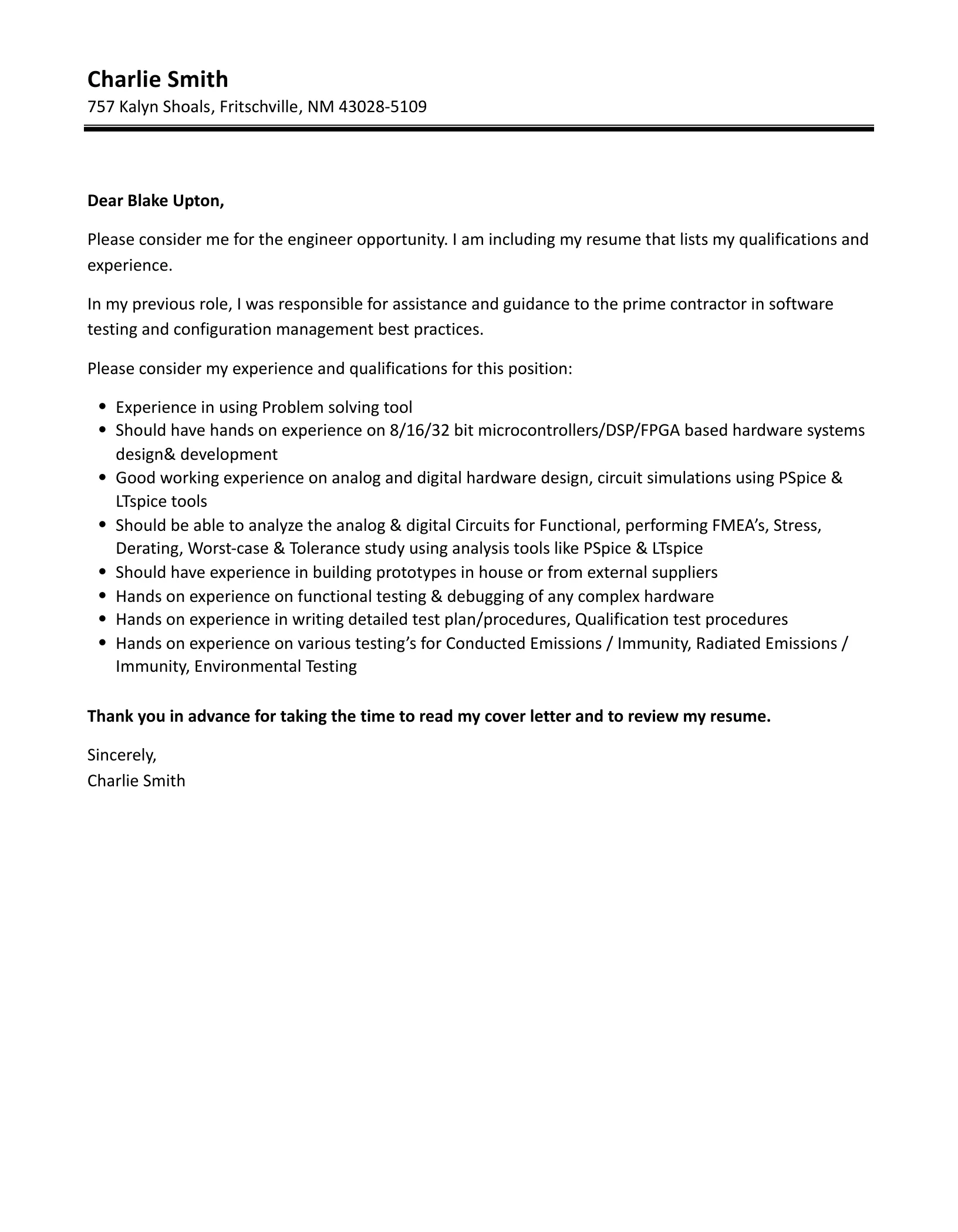 36541 engineer cover letter call to action