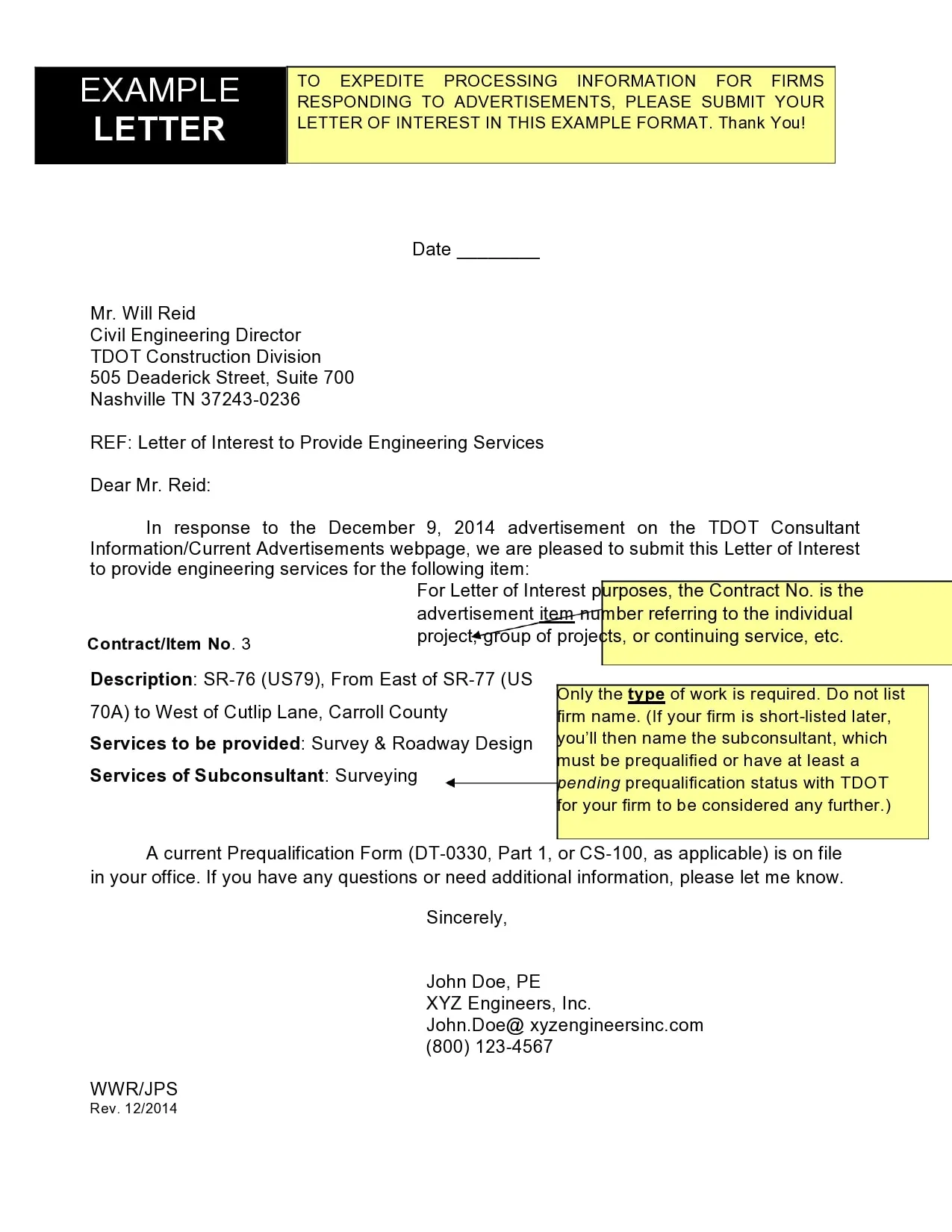 36542 letter of interest formatting