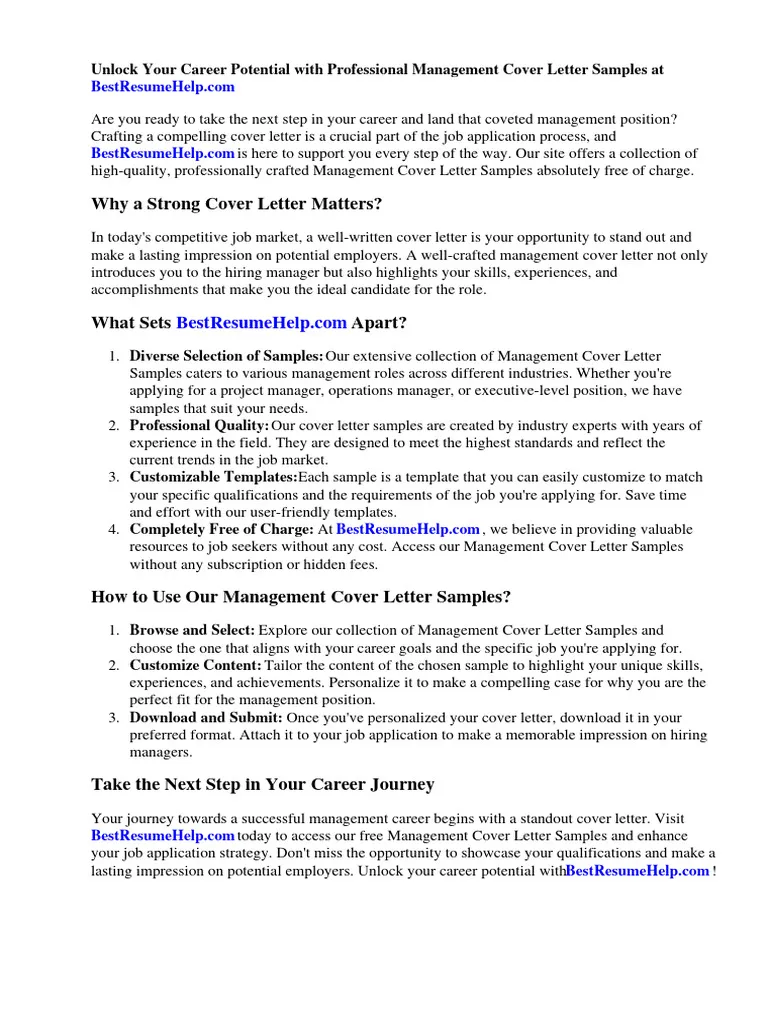 36554 cover letter management