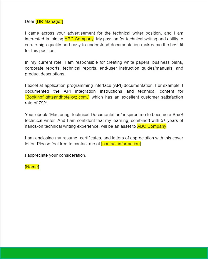 36584 project manager cover letter