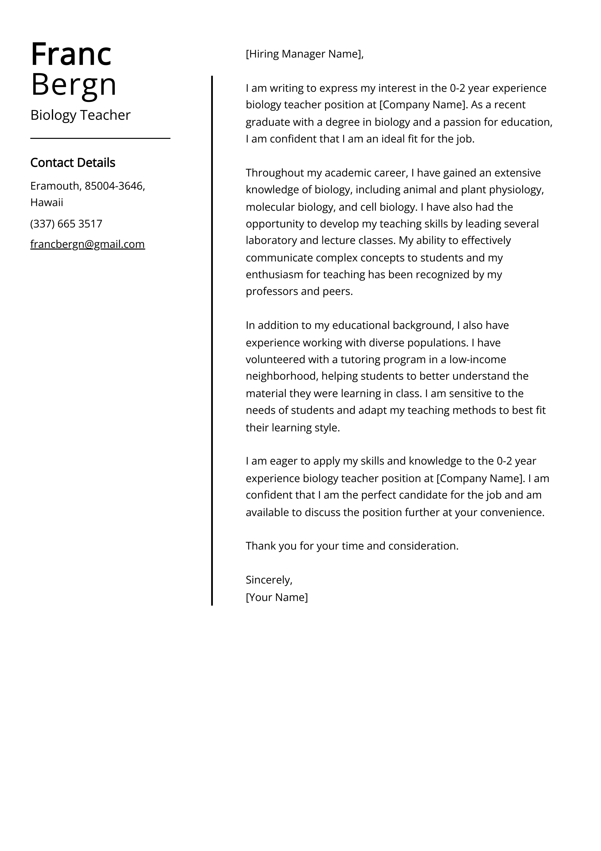 36586 cover letter formatting