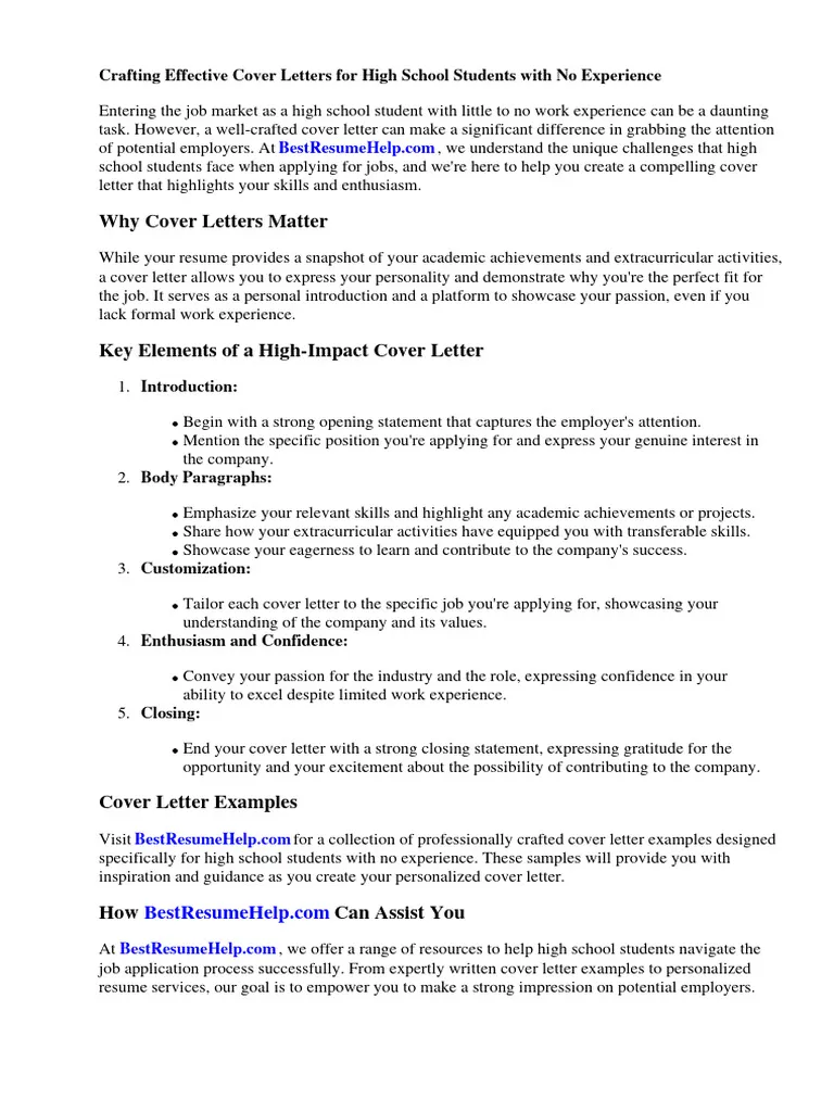 36598 student cover letter guide