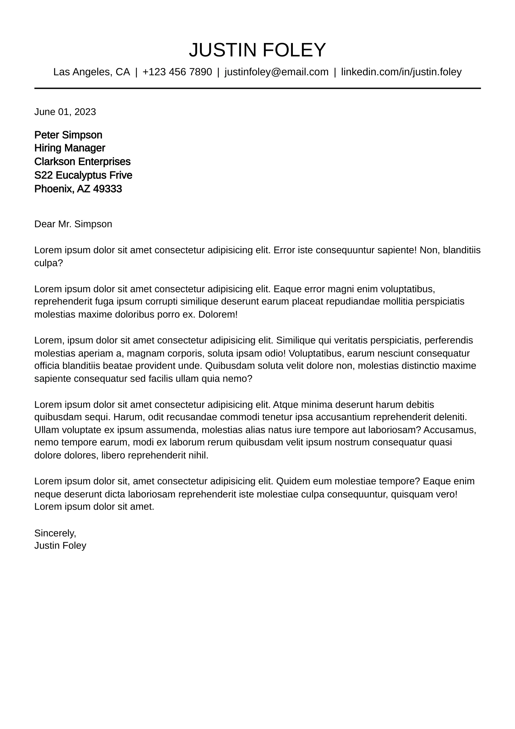 36603 cover letter elements